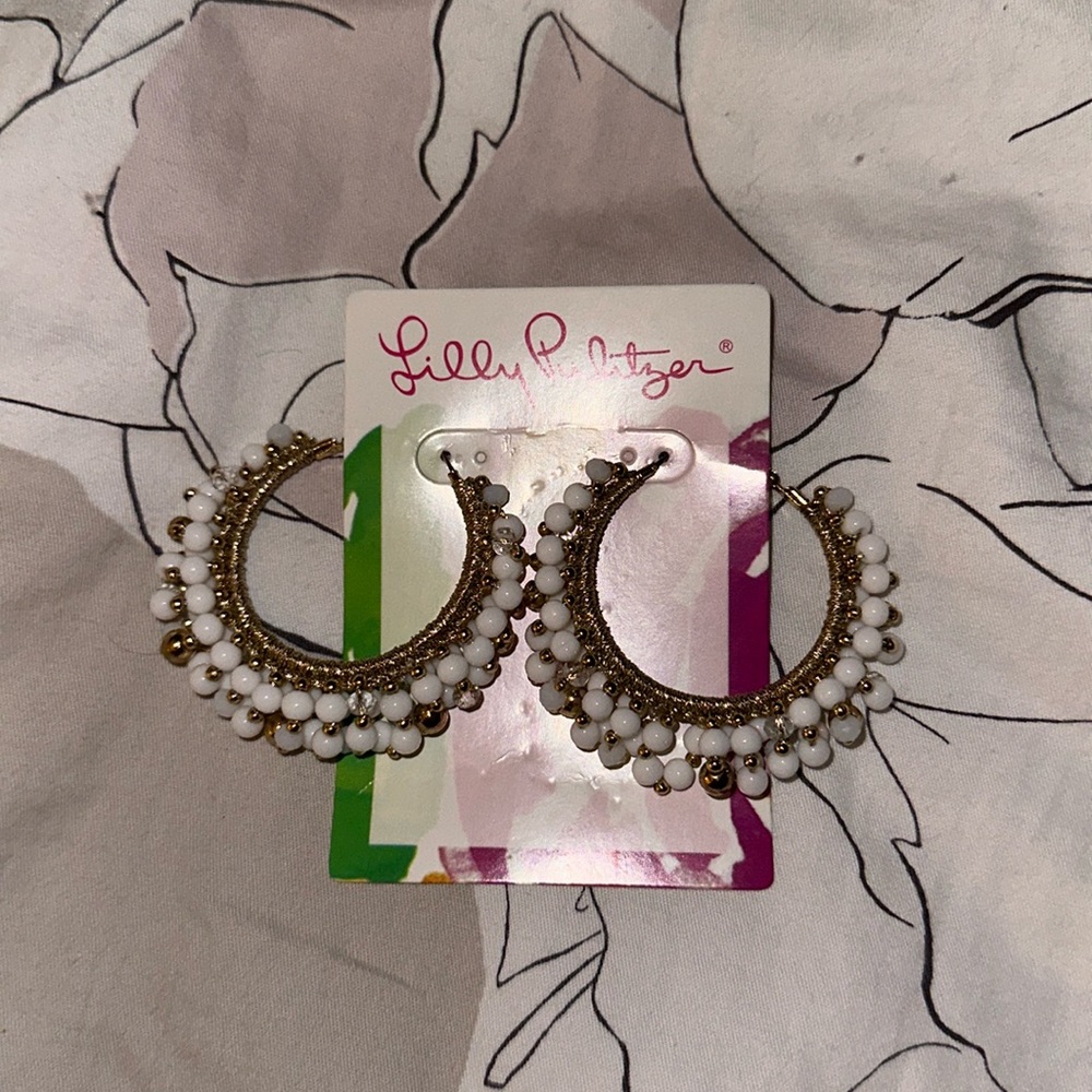 New! Lilly Pulitzer hoop earrings